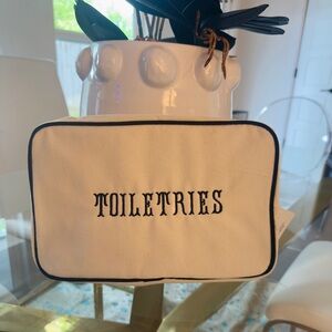 Custom Embroidered Toiletries Bag – Canvas Makeup Travel Organizer 11x7x4